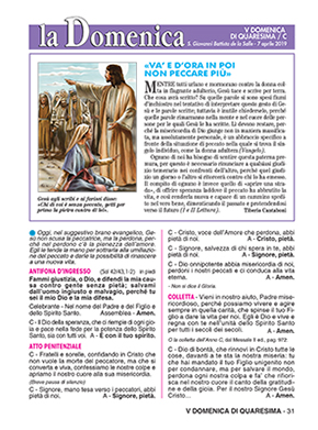V DOMENICA DI QUARESIMA - 2019