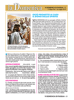 VI DOMENICA DI PASQUA - 2019