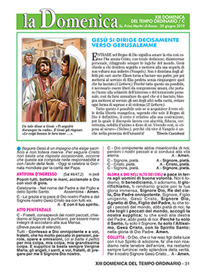 XIII DOMENICA DEL TEMPO ORDINARIO - 2019