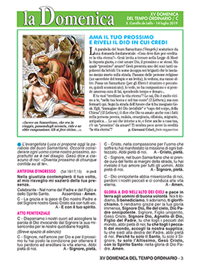 XV DOMENICA DEL TEMPO ORDINARIO - 2019
