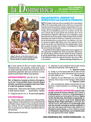 XXIV DOMENICA DEL TEMPO ORDINARIO - 2019