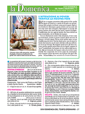 XXVI DOMENICA DEL TEMPO ORDINARIO - 2019