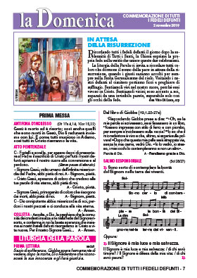 COMMEMORAZIONE DI TUTTI I FEDELI DEFUNTI