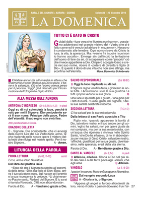 NATALE DEL SIGNORE AURORA - GIORNO -2019