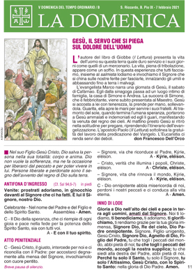 V DOMENICA DEL TEMPO ORDINARIO 2021