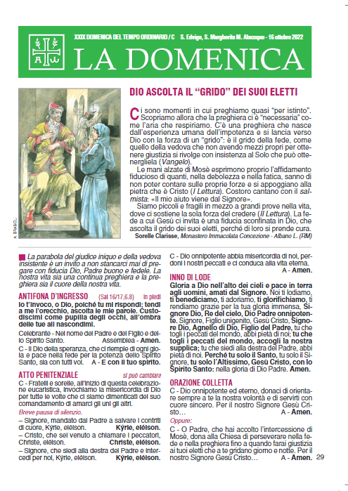 XXIX DOMENICA DEL TEMPO ORDINARIO / C