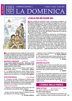 II DOMENICA DI QUARESIMA 2022