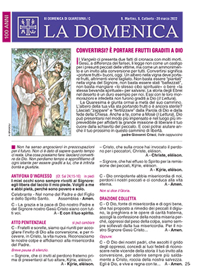 III DOMENICA DI QUARESIMA 2022