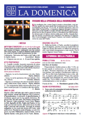 COMMEMORAZIONE DI TUTTI I FEDELI DEFUNTI