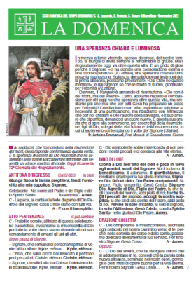 XXXII DOMENICA DEL TEMPO ORDINARIO / C