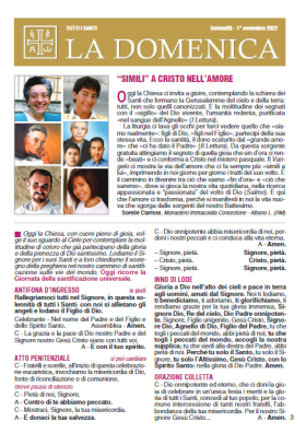 SOLENNITÀ 1 NOVEMBRE - TUTTI I SANTI