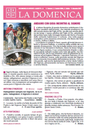 III DOMENICA DI AVVENTO «GAUDETE» / A