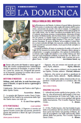 IV DOMENICA DI AVVENTO/A