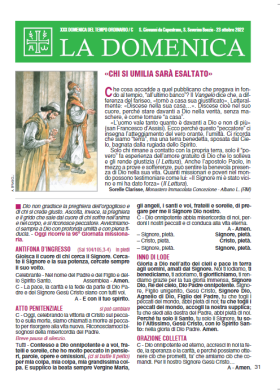 XXX DOMENICA DEL TEMPO ORDINARIO / C