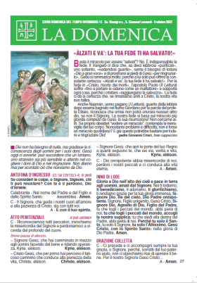 XXVIII DOMENICA DEL TEMPO ORDINARIO / C
