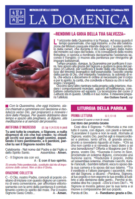 MERCOLEDÌ DELLE CENERI 2023