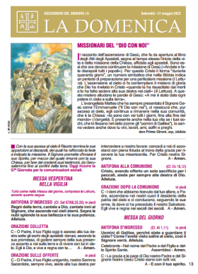 ASCENSIONE DEL SIGNORE / A