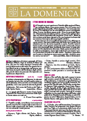 IMMACOLATA CONCEZIONE DELLA BEATA VERGINE MARIA