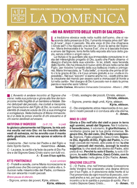 IMMACOLATA CONCEZIONE DELLA BEATA VERGINE MARIA