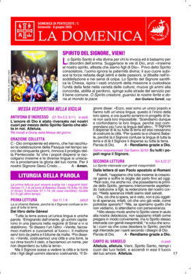 DOM. DI PENTECOSTE 2025