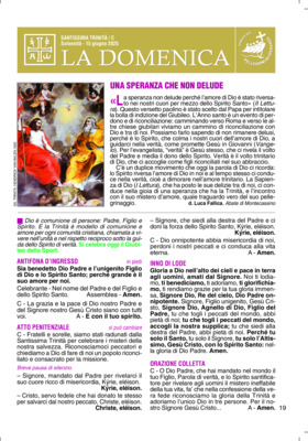 SANTISSIMA TRINITÀ 2025