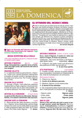 EPIFANIA DEL SIGNORE 2026